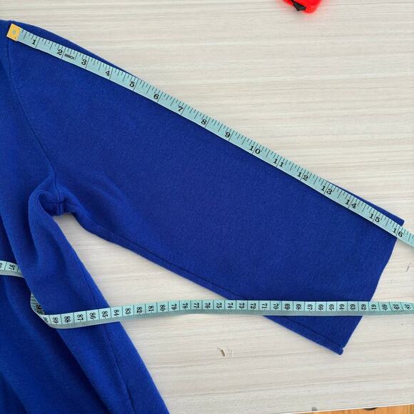 Eileen Fisher 3/4 V Neck Superfine Merino Wool Sweater Sz Small Luxury Minimal - Picture 15 of 15